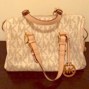 White and Cream Signature Michael Kors.